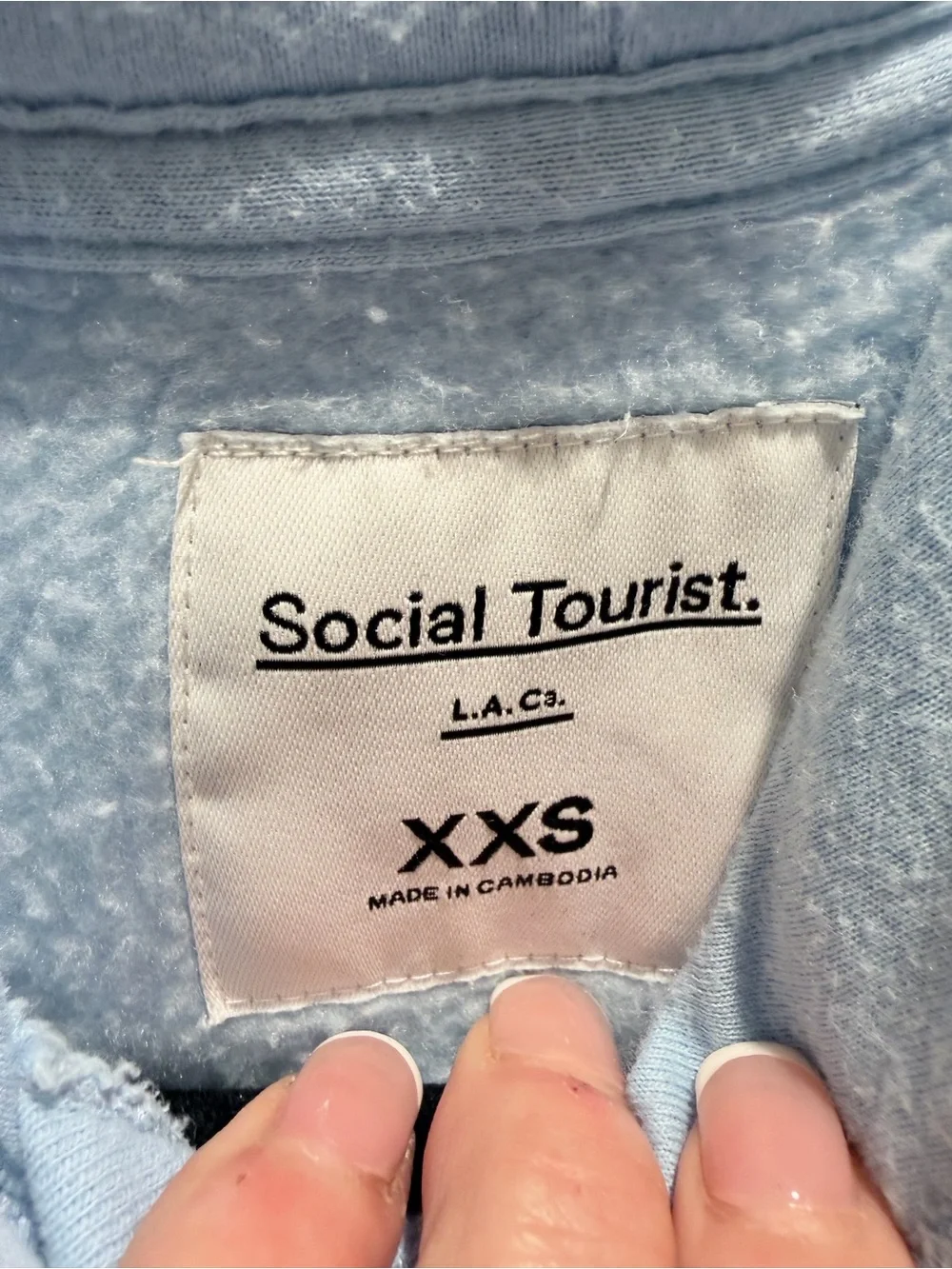 Social Tourist (by Hollister) Hoodie Jogger Matching Set Baby Blue XXS (CIGF005)